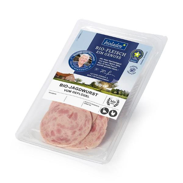 Produktfoto zu Bioladen Jagdwurst vom Geflügel 80g