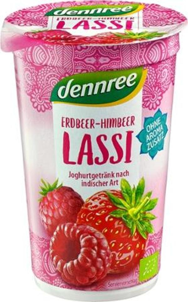 Produktfoto zu dennree Lassi Erdbeere-Himbeere 250ml