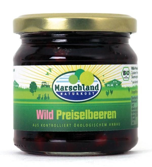 Produktfoto zu Marschland Wild-Preiselbeeren 215ml