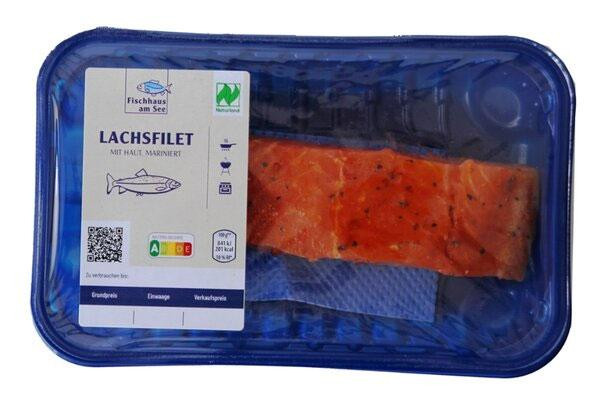 Produktfoto zu Irisches Lachsfilet mit Haut, mariniert 250g