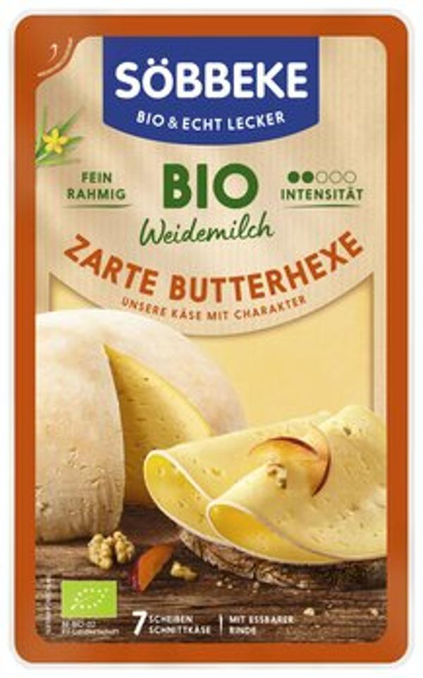 Produktfoto zu Söbbeke Weidemilch Zarte Butterhexe Käsescheiben 125g