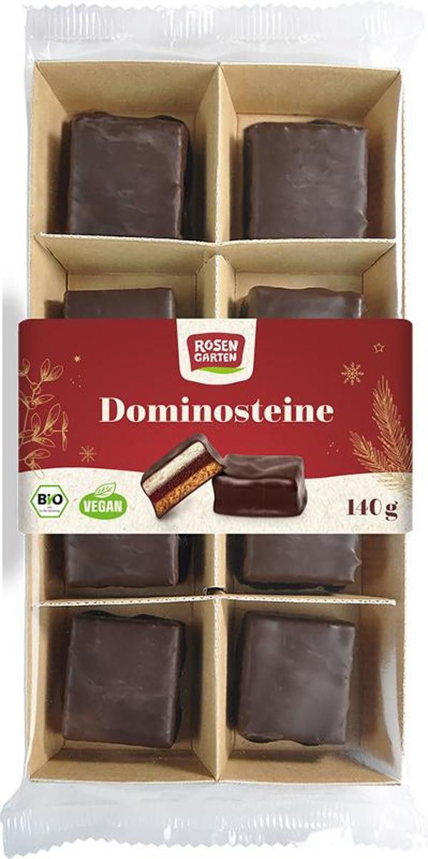 Produktfoto zu Rosengarten Dominosteine Zartbitter  140g