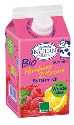 Produktfoto zu Upländer Buttermilch Himbeer Lemon 500ml