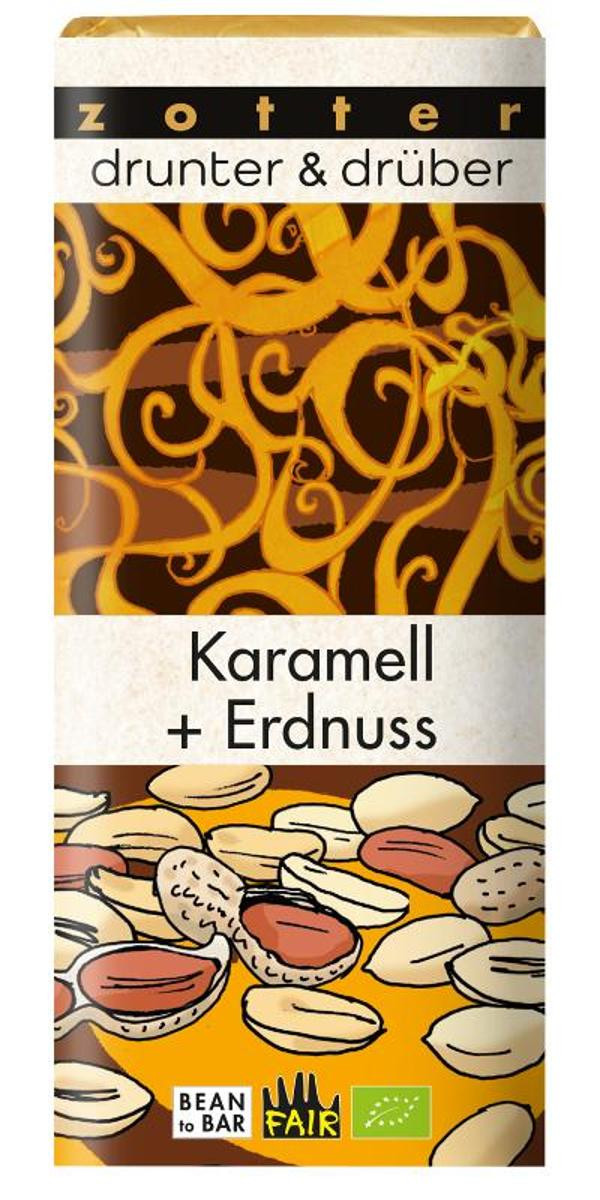 Produktfoto zu Zotter Karamell + Erdnuss 70g