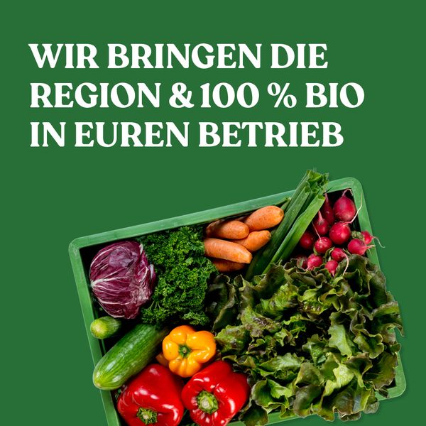 Ökokiste mit Bio-Obst und Gemüse