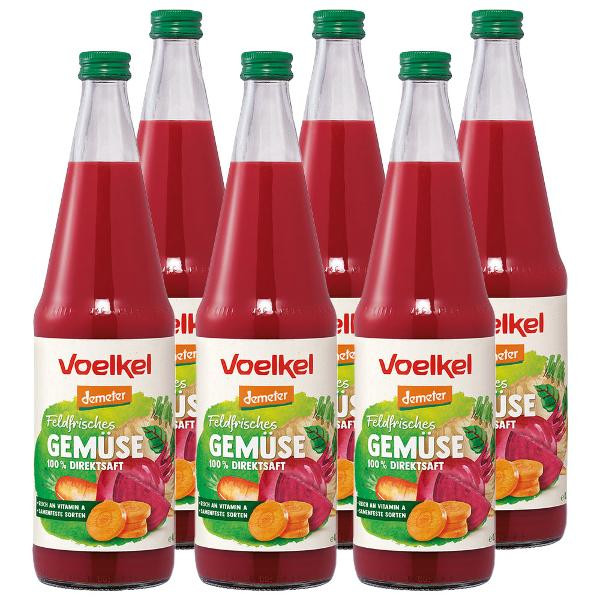 Produktfoto zu Kiste Voelkel Gemüsesaft feldfrisch 6x0,7L