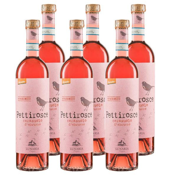 Produktfoto zu Kiste Cerasuolo d'Abruzzo Rosato 'Pettirosce" 6*0,75L