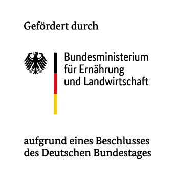 KI generiert: Das Bild zeigt das Logo des Bundesministeriums für Ernährung und Landwirtschaft, begleitet von dem Hinweis, dass die Förderung aufgrund eines Beschlusses des Deutschen Bundestages erfolgt. Es enthält auch das Bundesadler-Emblem.