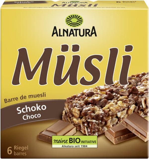 Produktfoto zu Alnatura Müsli Riegel Schoko 150g