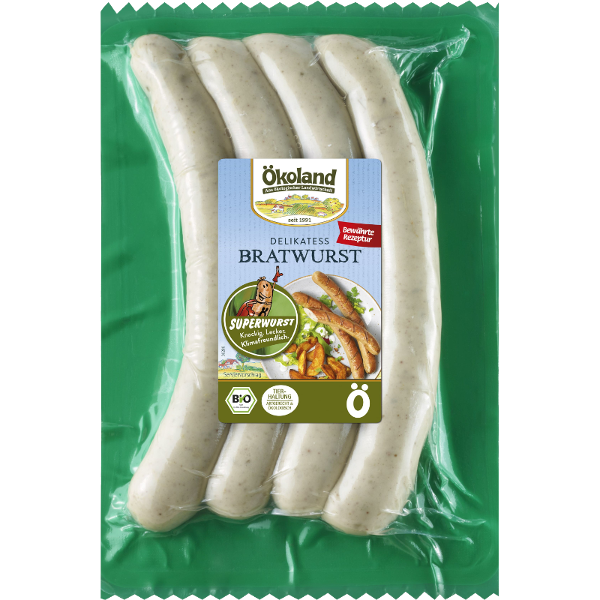 Produktfoto zu Ökoland Bratwürstchen 4 Stück 180g