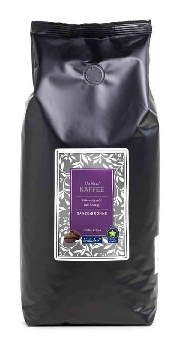 Produktfoto zu Bioladen* Hochlandkaffee ganze Bohne 1kg