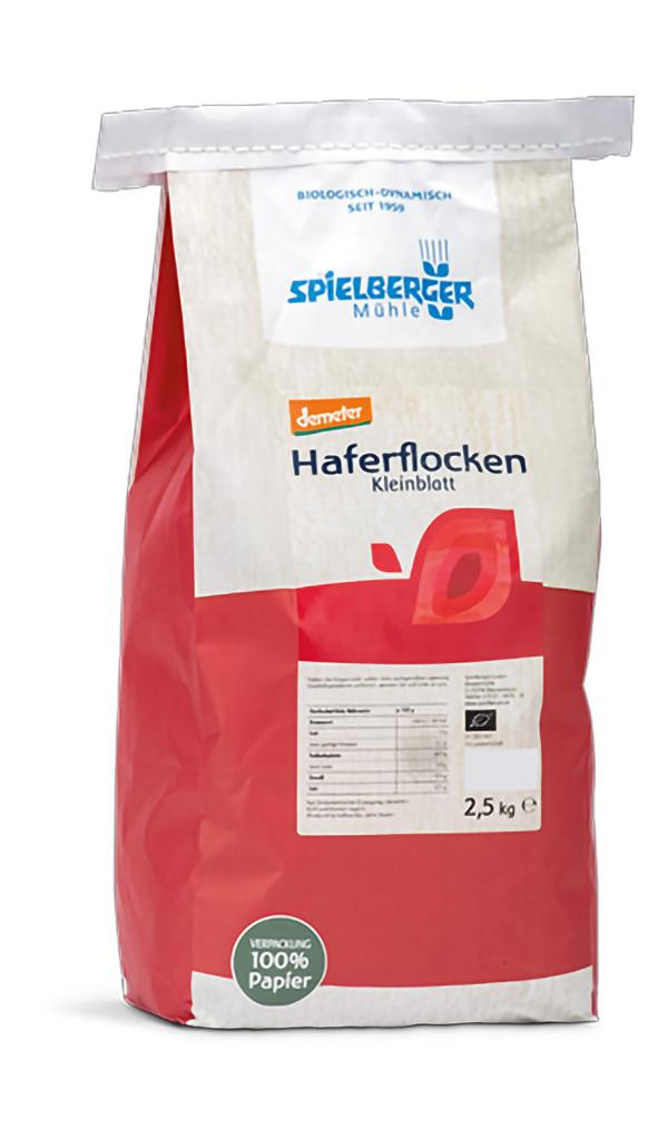 Produktfoto zu Spielberger Mühle Haferflocken Kleinblatt 2,5kg