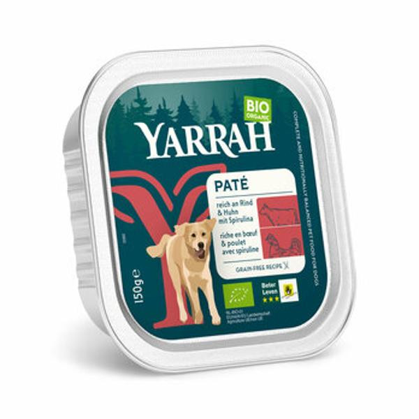 Produktfoto zu Yarrah Hund Paté Rind mit Spirulina 150g