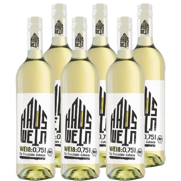 Produktfoto zu Kiste Hauswein weiß 6*0,75L