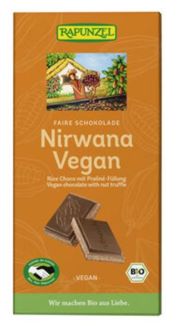 Produktfoto zu Rapunzel Nirwana vegane Schokolade mit Praliné Füllung 100g