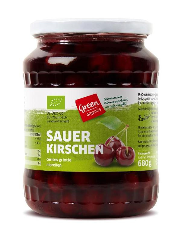 Produktfoto zu green Sauerkirschen im Glas 680 g