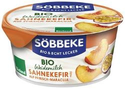 Produktfoto zu Söbbeke Weidemilch Sahne Kefir Pfirsich-Maracuja 10% 150g