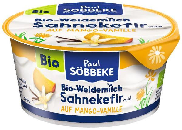 Produktfoto zu Söbbeke Sahne Kefir Mango-Vanille 3,8% 150g