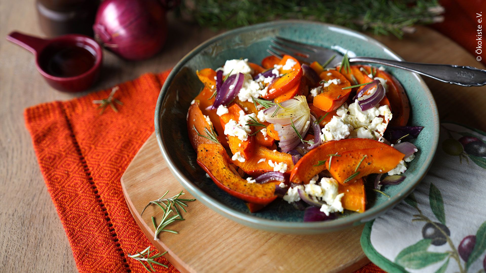 Rezeptbild für Ofen-Kürbis mit Feta