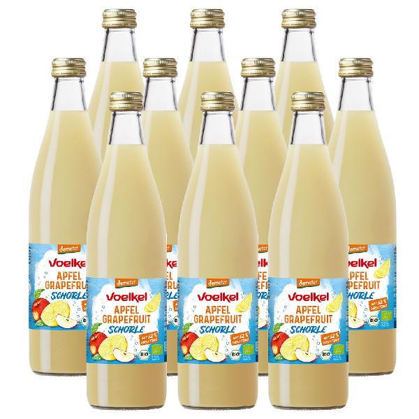 Produktfoto zu Kiste Voelkel Apfel Grapefruit Schorle 10x0,5L