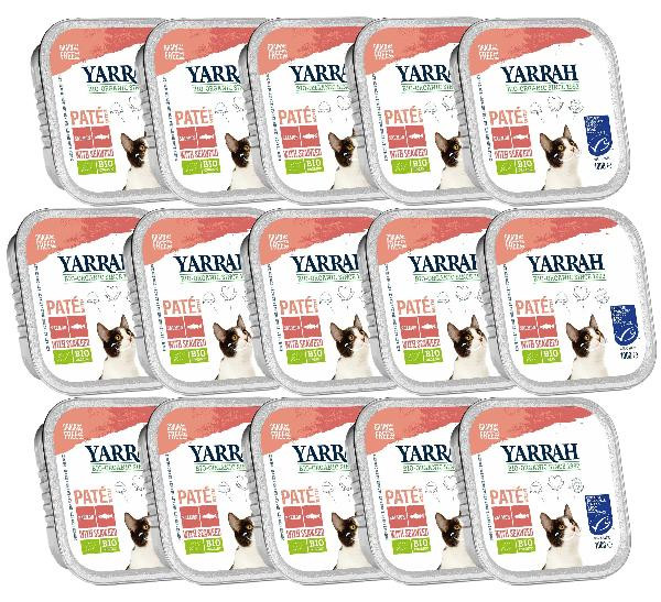 Produktfoto zu Yarrah Katzen Paté Lachs mit Meeresalge 16x100g