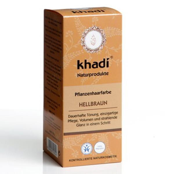 Produktfoto zu Khadi Pflanzenhaarfarbe Hellbraun 100g