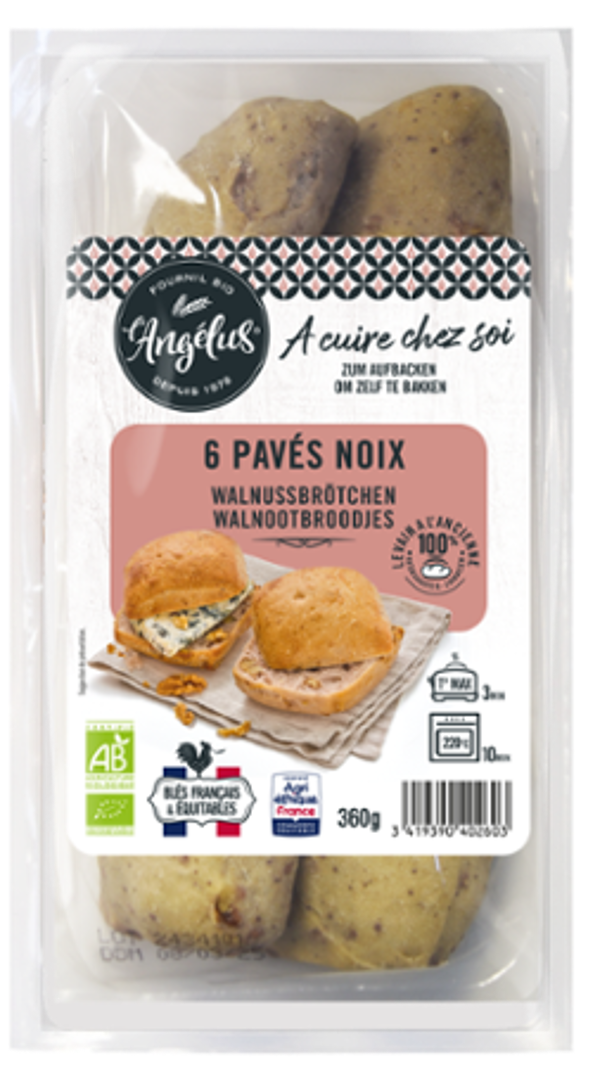 Produktfoto zu L'Angélus Walnussbrötchen 6x60g