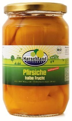 Produktfoto zu Marschland Pfirsiche im Glas 680 ml