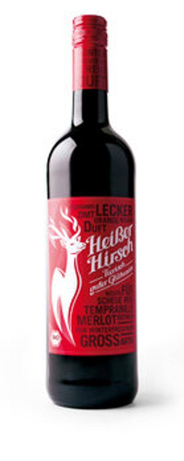 Produktfoto zu Glühwein Heißer Hirsch rot 0,75l