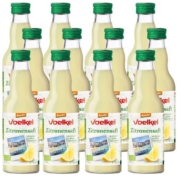 Produktfoto zu Kiste Voelkel Zitronensaft 12x0,2l