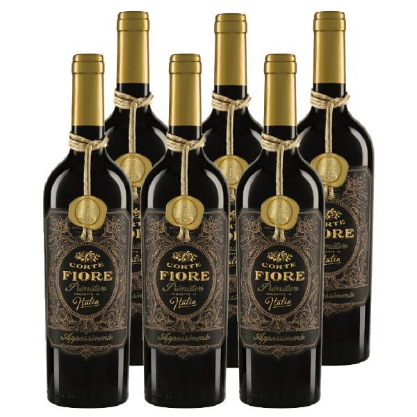 Produktfoto zu Kiste Corte Fiore "Primitivo" 6x0,75l