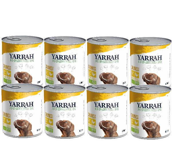 Produktfoto zu Yarrah Hund Chunks Huhn 6x820g