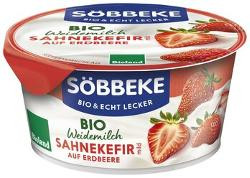 Produktfoto zu Söbbeke Sahne Kefir Erdbeere 10% 150g