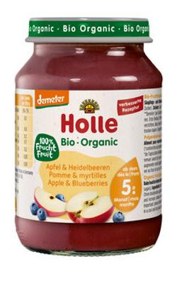 Produktfoto zu Holle Apfel mit Heidelbeere 190g