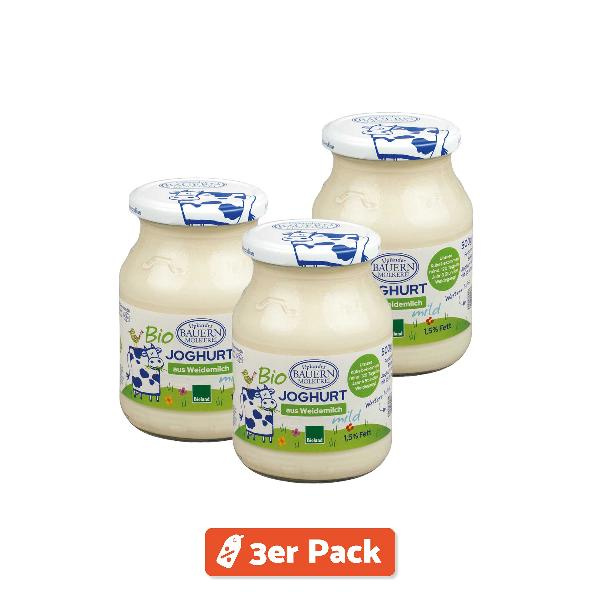 Produktfoto zu 3er Pack Upländer Joghurt 1,5%