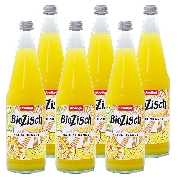 Produktfoto zu Kiste Voelkel Bio Zisch Orange 6x0,7L