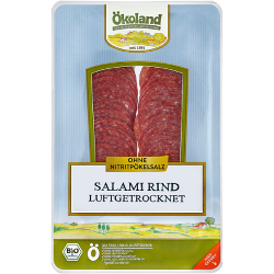 Produktfoto zu Ökoland Rindersalami geschnitten 80g