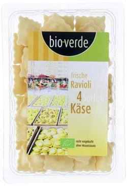 Produktfoto zu bioverde Ravioli mit 4 Sorten Käse 250g