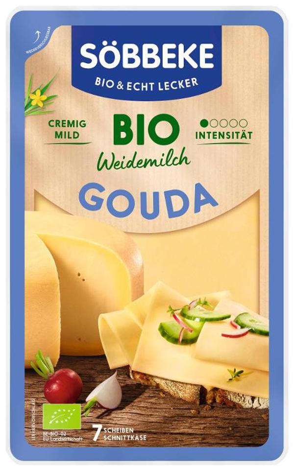 Produktfoto zu Söbbeke Weidemilch Gouda jung in Scheiben 125g