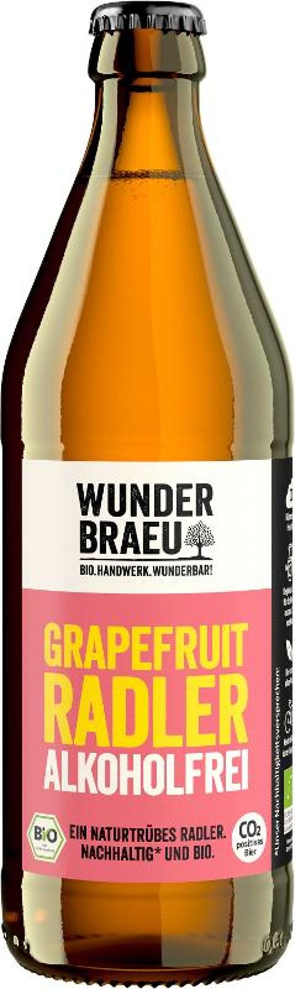 Produktfoto zu Wunderbräu Grapefruit Radler alkoholfrei 0,5l