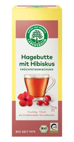 Produktfoto zu Lebensbaum Hagebuttetee mit Hibiskus