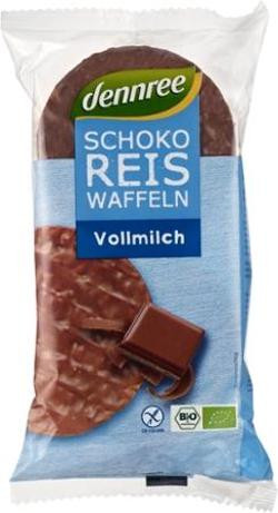 Produktfoto zu dennree Schoko-Reiswaffeln Vollmilch 100g