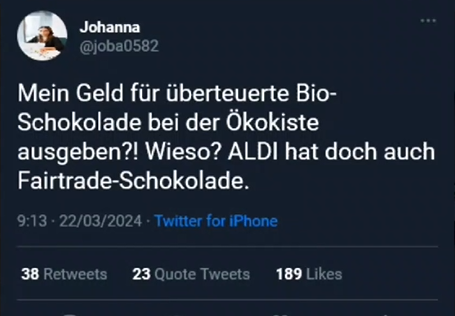 Johanna (42) hält nichts vom hippen Bio-Wahn