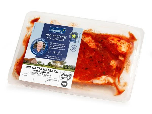 Produktfoto zu Bioladen* Nackensteaks gewürzt  2Stück ca. 300g