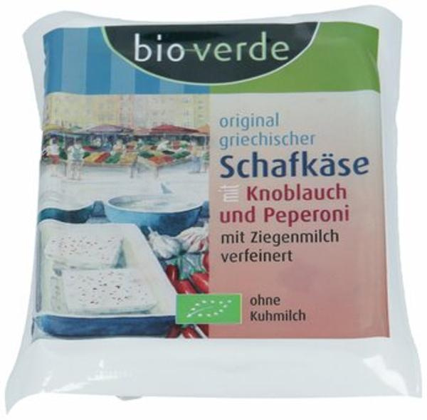 Produktfoto zu bioverde Schafkäse 50% Knoblauch Pepperoni