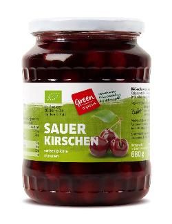 Produktfoto zu green Sauerkirschen im Glas 680 g