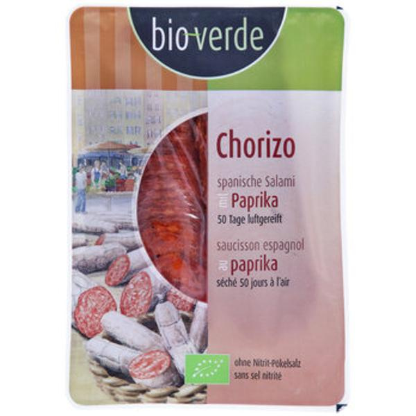 Produktfoto zu bioverde Chorizo-Paprika-Salami Aufschnitt 80g