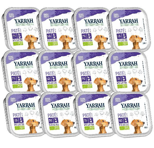 Produktfoto zu Yarrah Hund Paté Truthahn mit Aloe Vera 12x150g