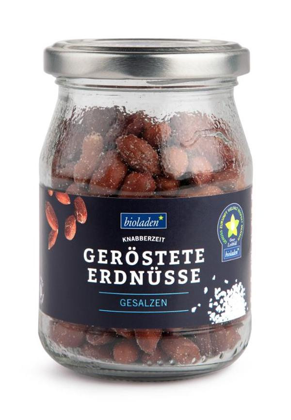 Produktfoto zu Bioladen* geröstete Erdnüsse gesalzen 140g