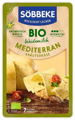 Produktfoto zu Söbbeke Weidemilch Mediterran Kräuterkäse Scheiben 125g